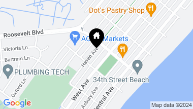 Map of 3421 Haven Ave, Ocean City NJ, 08226