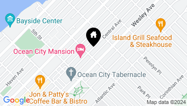 Map of 341 Central Ave, Ocean City NJ, 08226