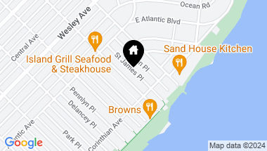 Map of 842 St James Place, Ocean City NJ, 08226