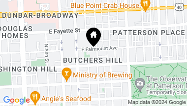 Map of 26 Chester St S, Baltimore MD, 21231