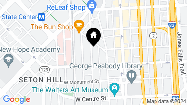 Map of 823 Park Ave, Baltimore MD, 21201