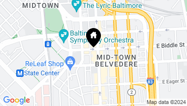 Map of 1126 N Charles St, Baltimore MD, 21201