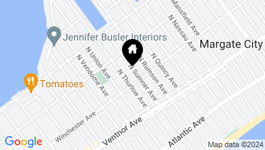 Map of 104 N Sumner Ave, Margate NJ, 08402