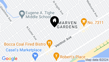 Map of 28 N Clarendon Ave, Margate NJ, 08402