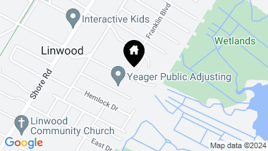 Map of 202 E Patcong Ave Ave, Linwood NJ, 08221