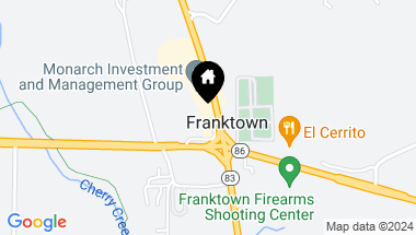 Map of 2077 N State Highway 83, Franktown CO, 80116