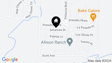 Map of 5590 Amarosa Drive, Parker CO, 80134