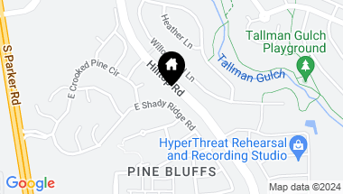 Map of 20199 E Shady Ridge Road, Parker CO, 80134