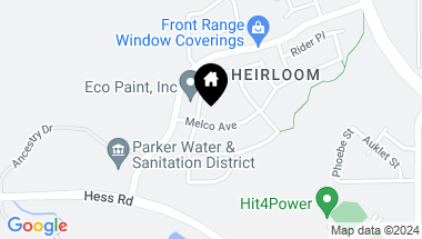 Map of 14631 Melco Avenue, Parker CO, 80134