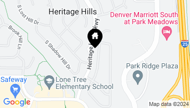 Map of 9657 Sunset Hill Drive, Lone Tree CO, 80124