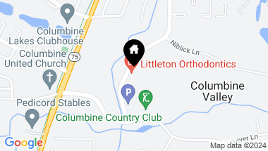 Map of 18 Club Lane, Littleton CO, 80123