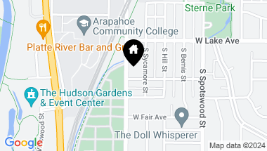 Map of 2298 W Maplewood Avenue, Littleton CO, 80120