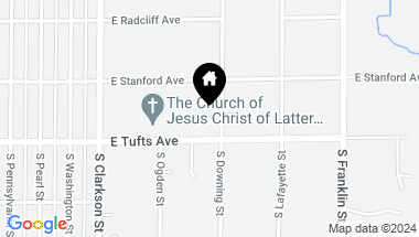 Map of 1195 E Tufts Avenue, Cherry Hills Village CO, 80113