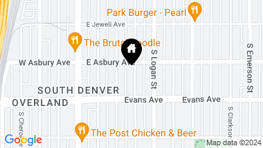 Map of 2027 S Grant Street, Denver CO, 80210