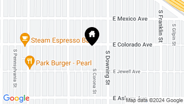 Map of 1829 S Corona Street, Denver CO, 80210