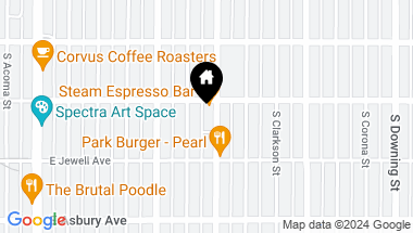 Map of 1829 S Pearl Street Unit: 1, Denver CO, 80210