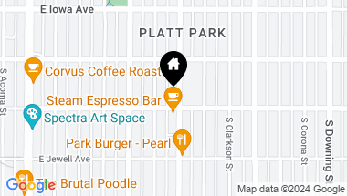 Map of 1775 S Pearl Street, Denver CO, 80210