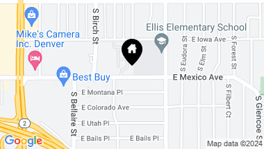 Map of 4565 E Mexico Avenue Unit: 4, Denver CO, 80222