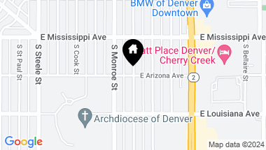 Map of 1203 S Garfield Street, Denver CO, 80210
