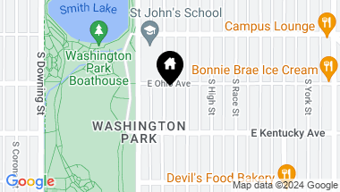 Map of 818 S Gilpin Street, Denver CO, 80209