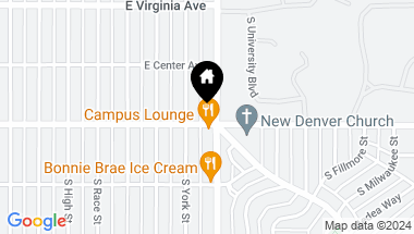 Map of 675 S University Boulevard Unit: 201, Denver CO, 80209