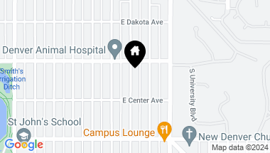 Map of 534 S Gaylord Street, Denver CO, 80209