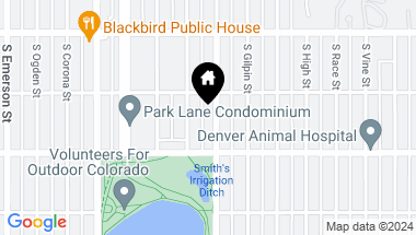Map of 437 S Franklin Street, Denver CO, 80209