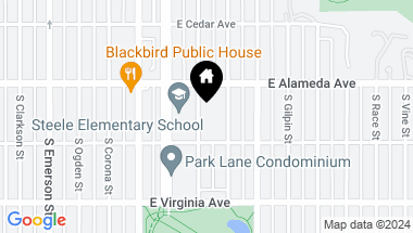 Map of 352 S Lafayette Street Unit: 204, Denver CO, 80209
