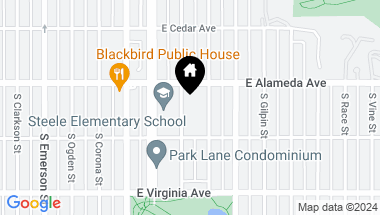 Map of 352 S LAFAYETTE Street Unit: 101, Denver CO, 80209