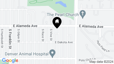 Map of 343 S Gaylord Street, Denver CO, 80209