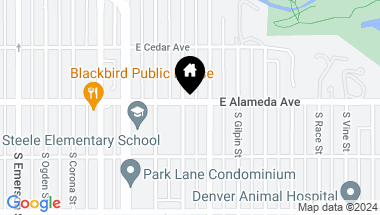 Map of 302 S Humboldt Street, Denver CO, 80209