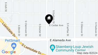 Map of 4800 E Cedar Avenue, Denver CO, 80246