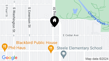 Map of 168 S Downing Street, Denver CO, 80209