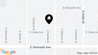 Map of 152 S Fairfax Street, Denver CO, 80246