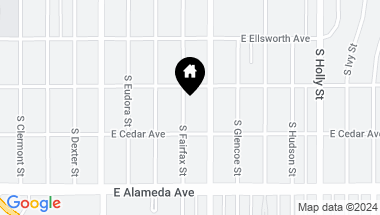 Map of 128 S Fairfax Street, Denver CO, 80246