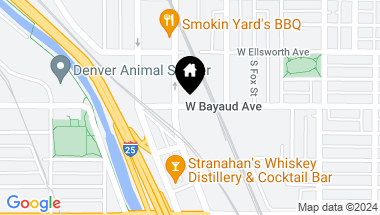 Map of 801 W Bayaud Avenue, Denver CO, 80223