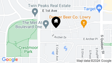 Map of 6748 E Lowry Boulevard Unit: C1, Denver CO, 80230