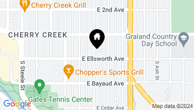 Map of 2 Garfield Street Unit: B, Denver CO, 80206