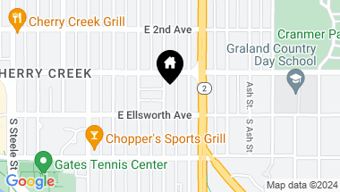 Map of 34 Jackson Street, Denver CO, 80206