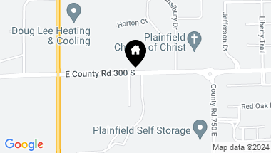 Map of 7293 E County Road 300 S, Plainfield IN, 46168