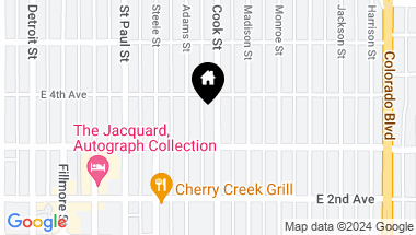 Map of 339 Cook Street, Denver CO, 80206