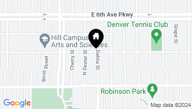 Map of 395 Dahlia Street, Denver CO, 80220