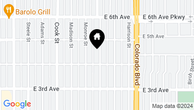 Map of 427 Garfield Street, Denver CO, 80206