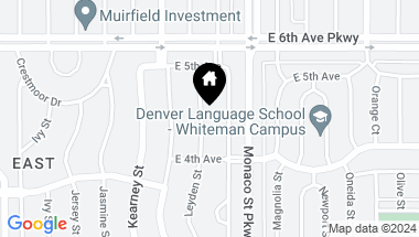 Map of 432 Leyden Street, Denver CO, 80220