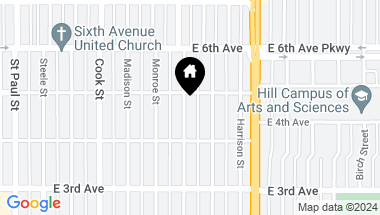 Map of 460 Garfield Street, Denver CO, 80206