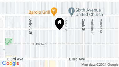Map of 460 Saint Paul Street, Denver CO, 80206