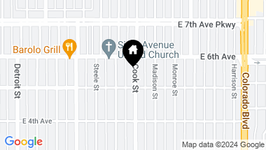 Map of 527 Cook Street, Denver CO, 80206
