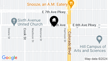 Map of 530 Jackson Street, Denver CO, 80206