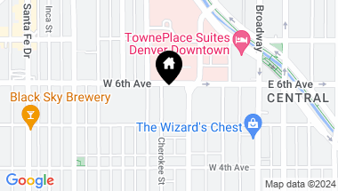 Map of 560 Cherokee Street, Denver CO, 80204