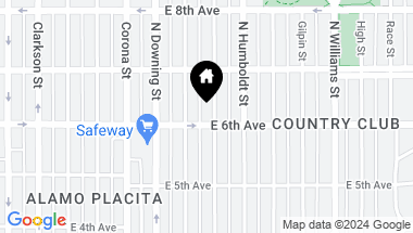 Map of 611 N Lafayette Street, Denver CO, 80218